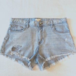 H&M Women's Cutoffs size 12 Faded Distressed Denim Daisy Dukes